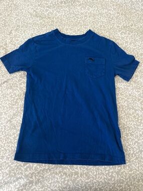 Tommy Bahama Blue Pocket Crewneck Kids T‑Shirt